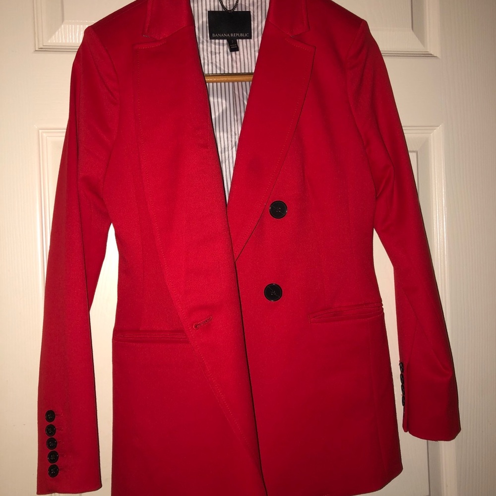 Banana Republic Lined Cherry Blazer